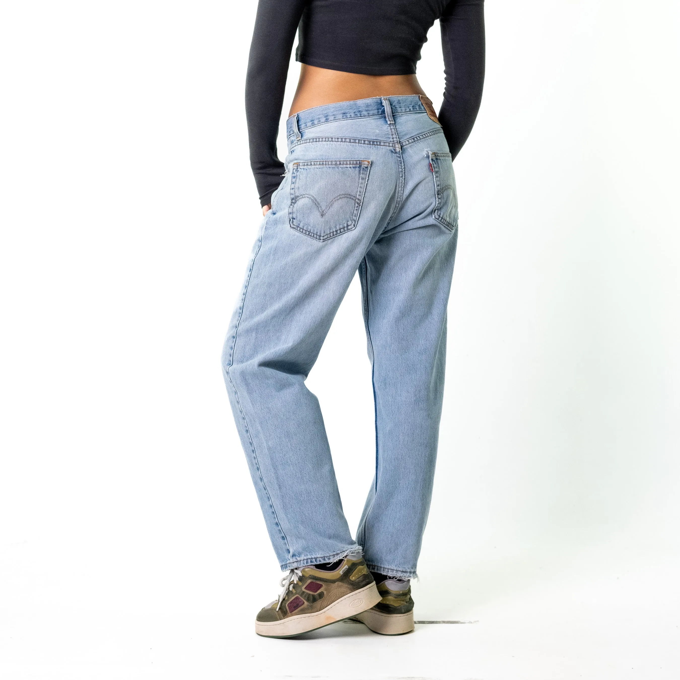 Blue Denim 90s Levi's 550 Cargo Skater Trousers Pants Jeans (33x30)