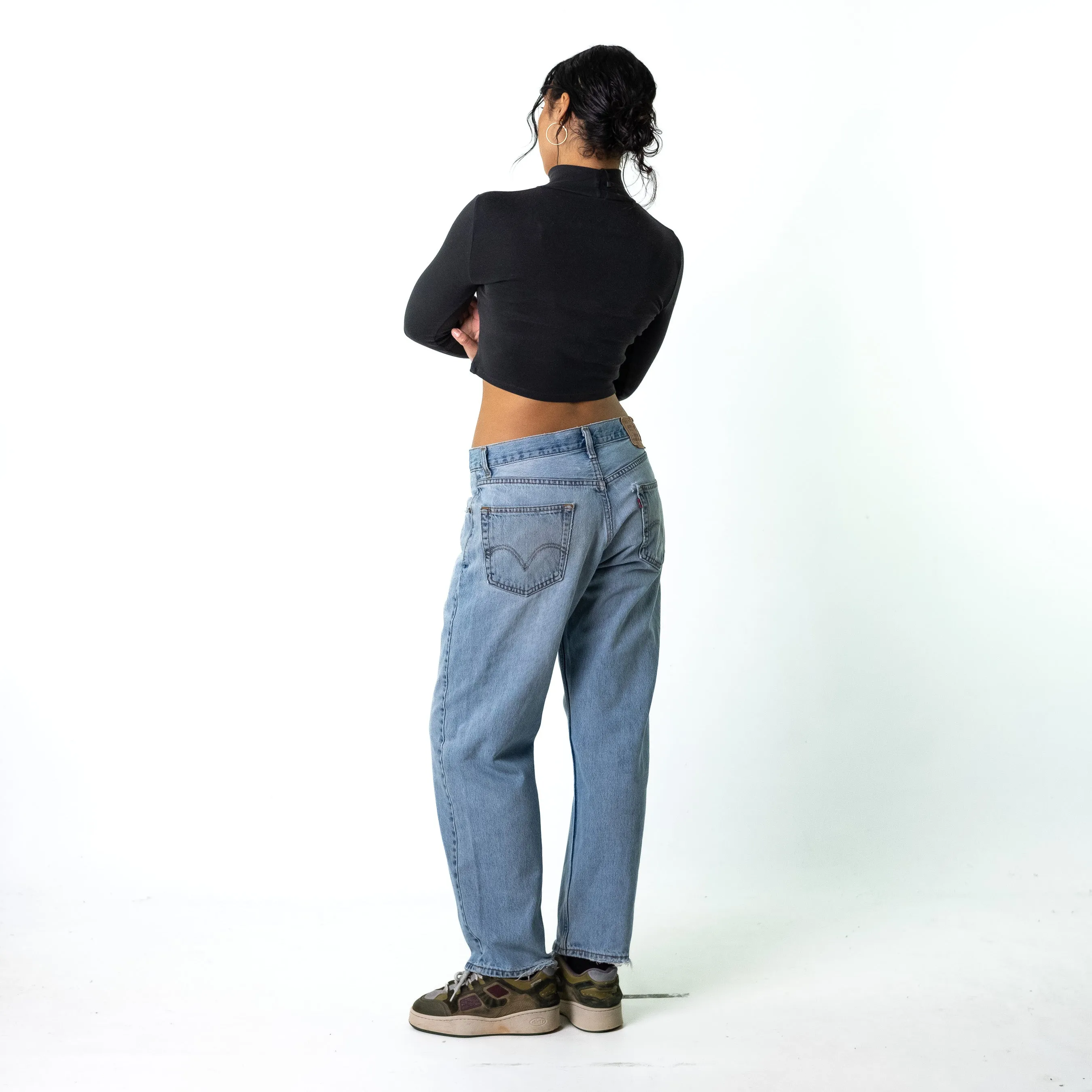 Blue Denim 90s Levi's 550 Cargo Skater Trousers Pants Jeans (33x30)