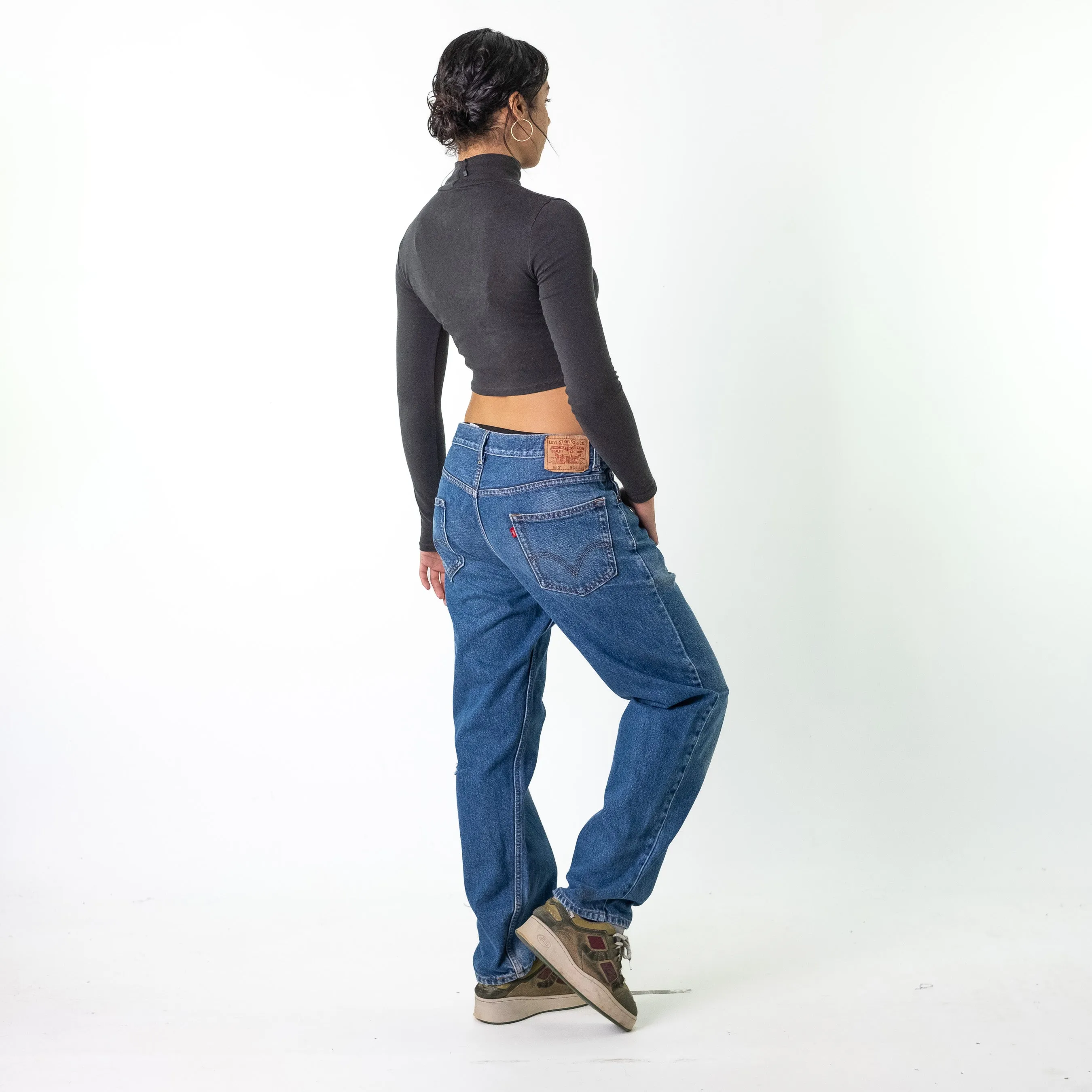 Blue Denim 90s Levi's 550 Cargo Skater Trousers Pants Jeans (34x32)