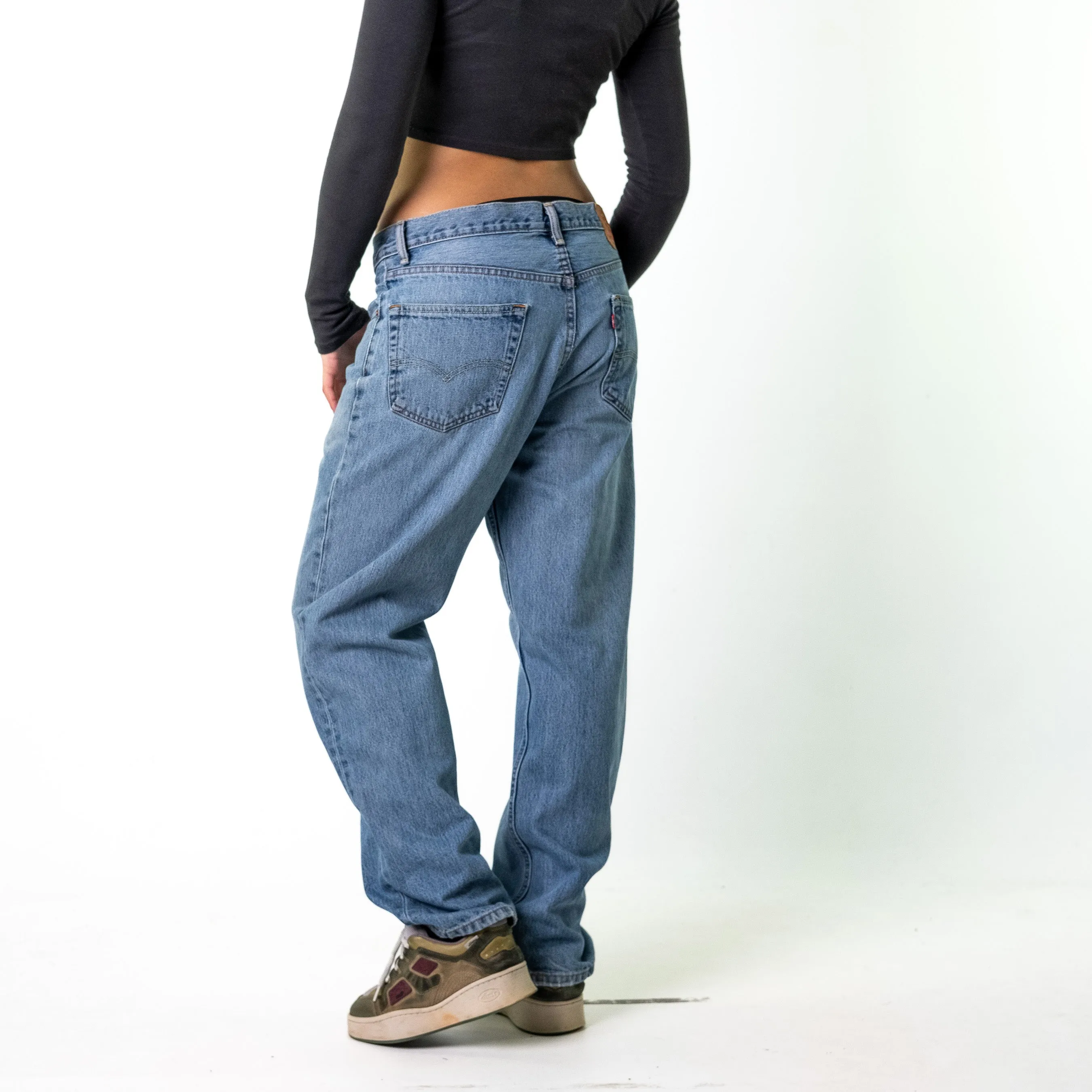 Blue Denim 90s Levi's 550 Cargo Skater Trousers Pants Jeans (35x32)