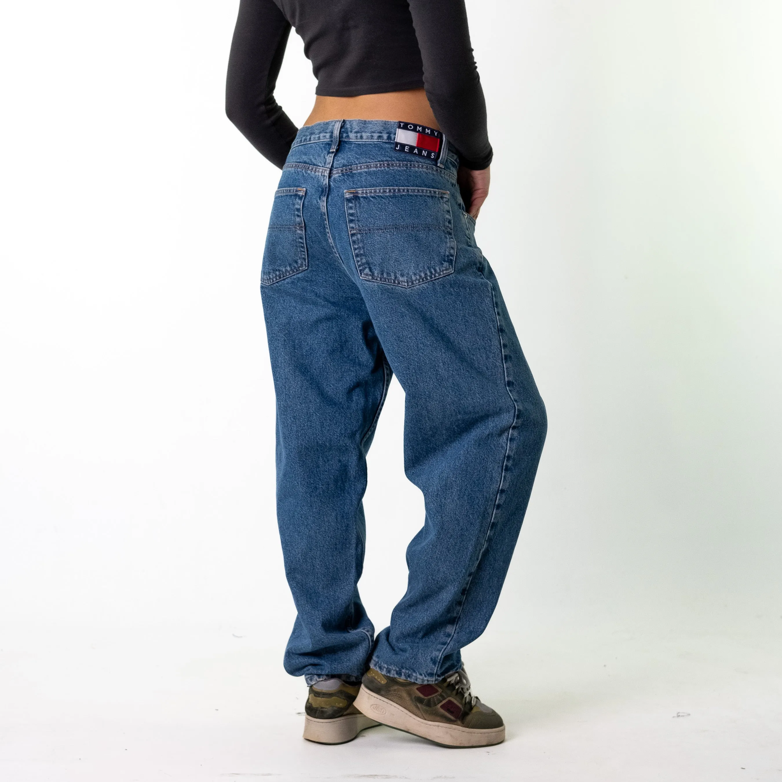 Blue Denim 90s Tommy Hilfiger  Cargo Skater Trousers Pants Jeans (36x30)