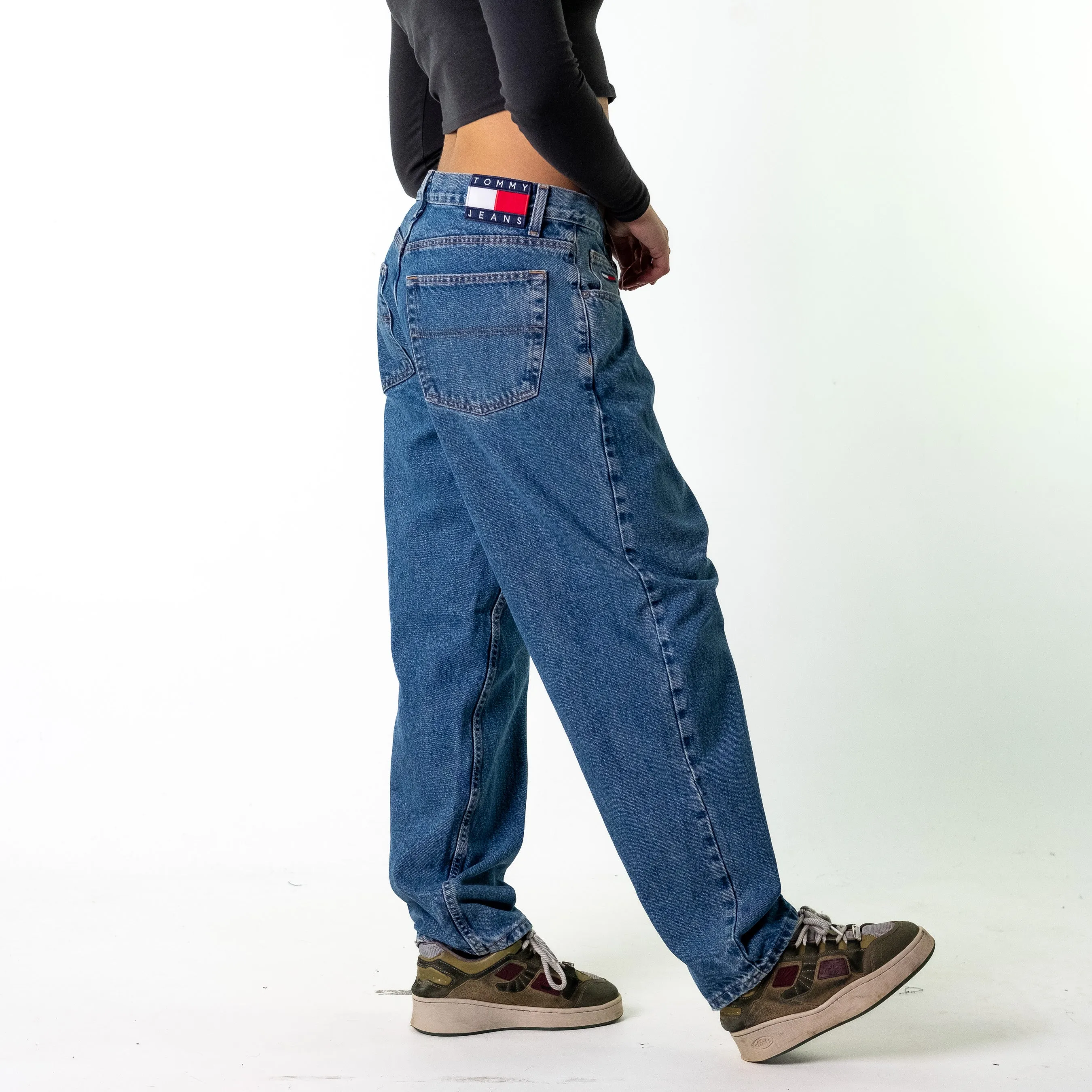 Blue Denim 90s Tommy Hilfiger  Cargo Skater Trousers Pants Jeans (36x30)