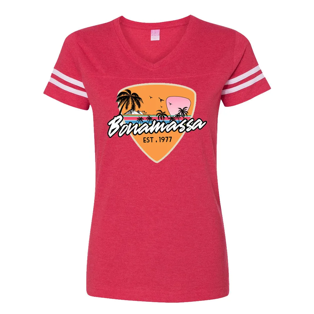 Blues Sunset Football V-Neck (Women)