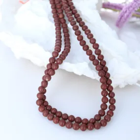 Brick Red Pipestone Beads Round Shape 6mm 16 Southwest Style