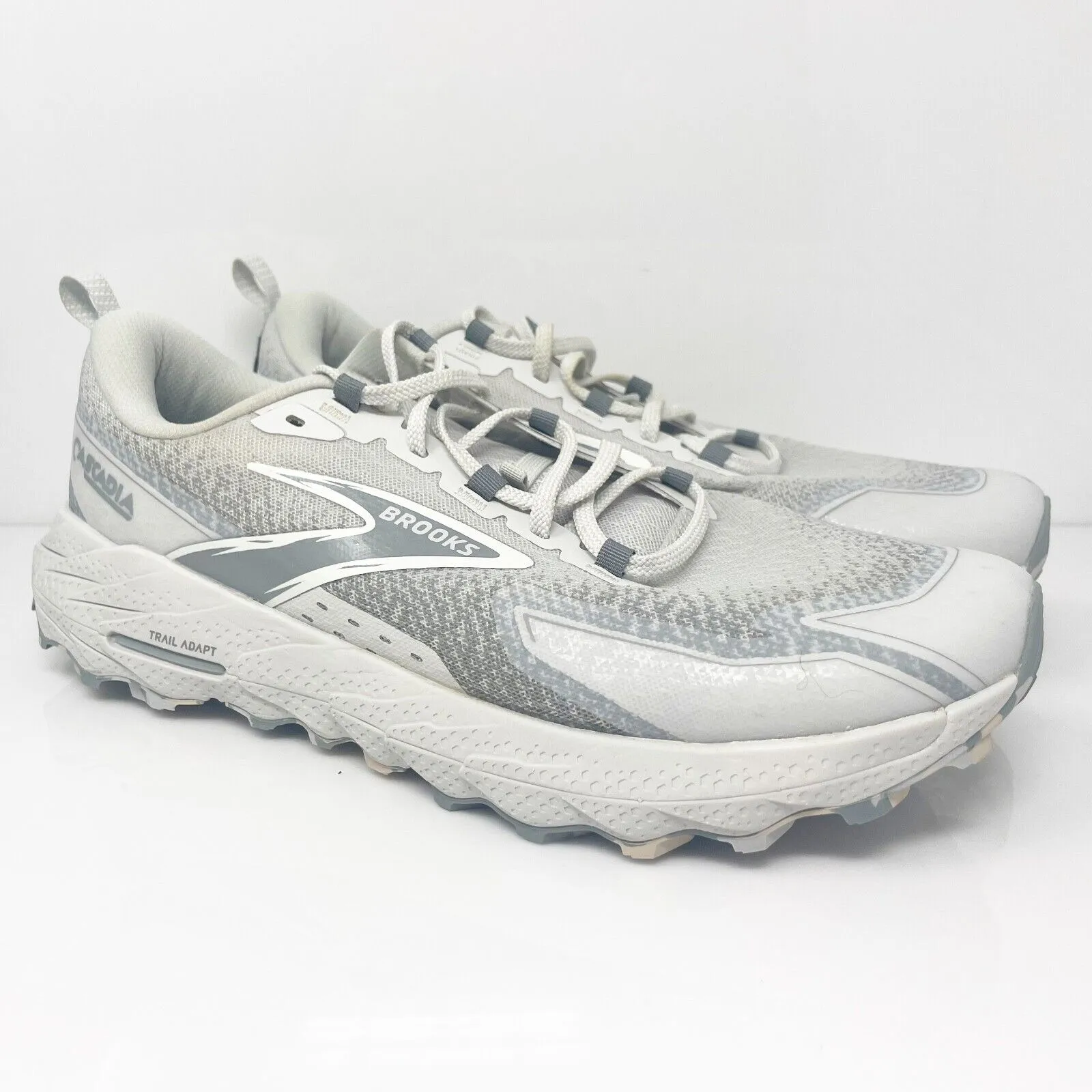 Brooks Mens Cascadia 18 1104261D027 Gray Running Shoes Sneakers Size 12 D