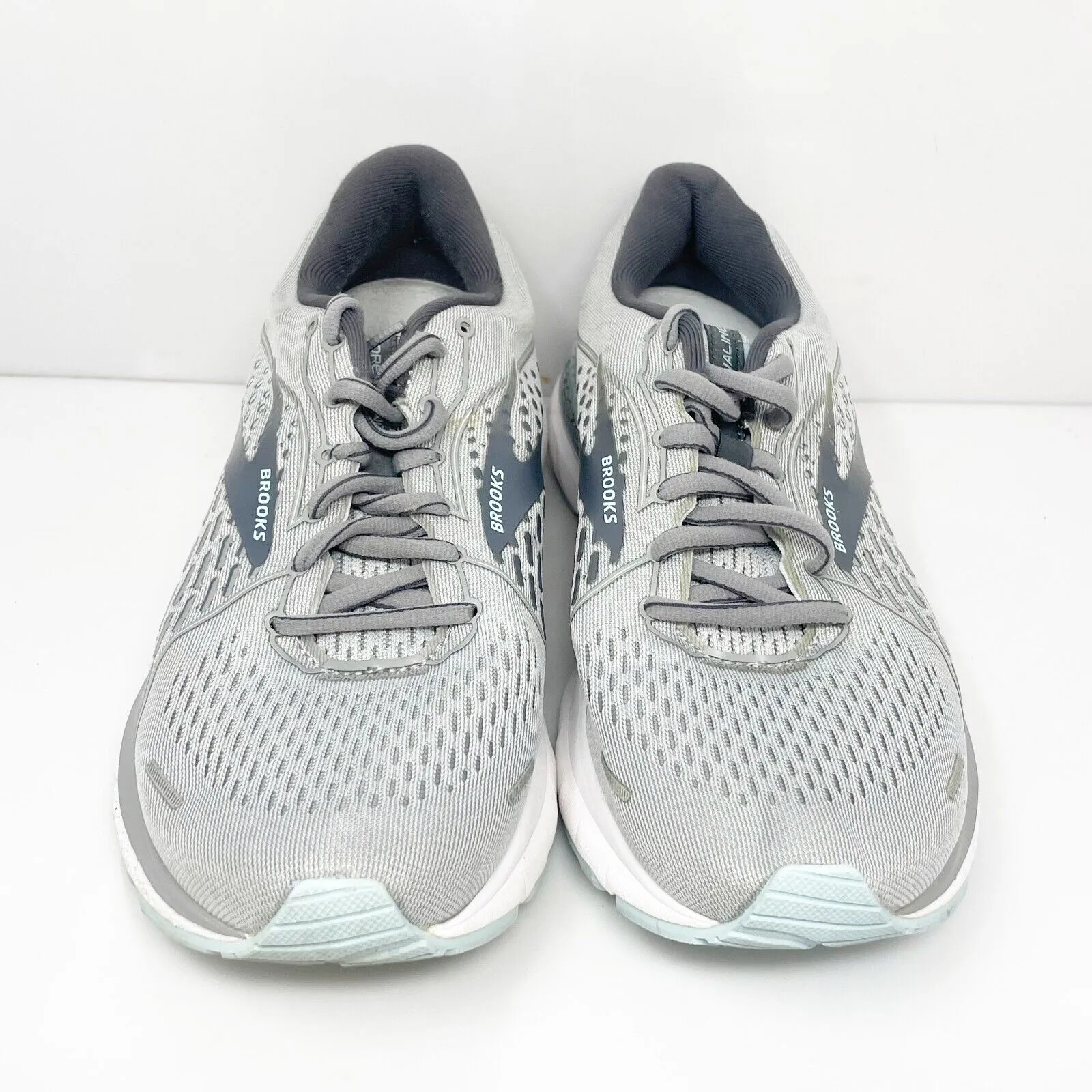 Brooks Womens Adrenaline GTS 21 1203291B061 Gray Running Shoes Sneakers Size 9 B