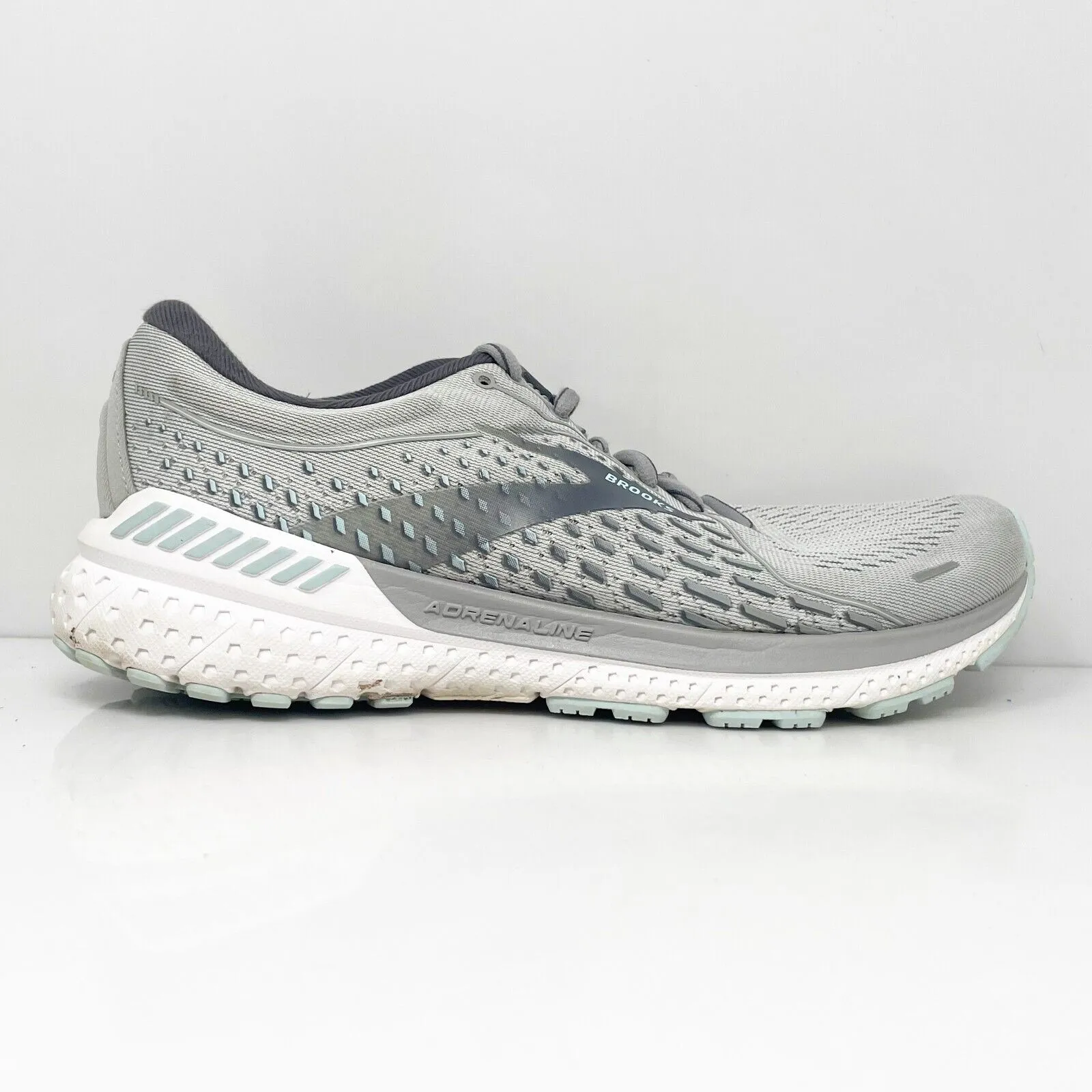 Brooks Womens Adrenaline GTS 21 1203291B061 Gray Running Shoes Sneakers Size 9 B