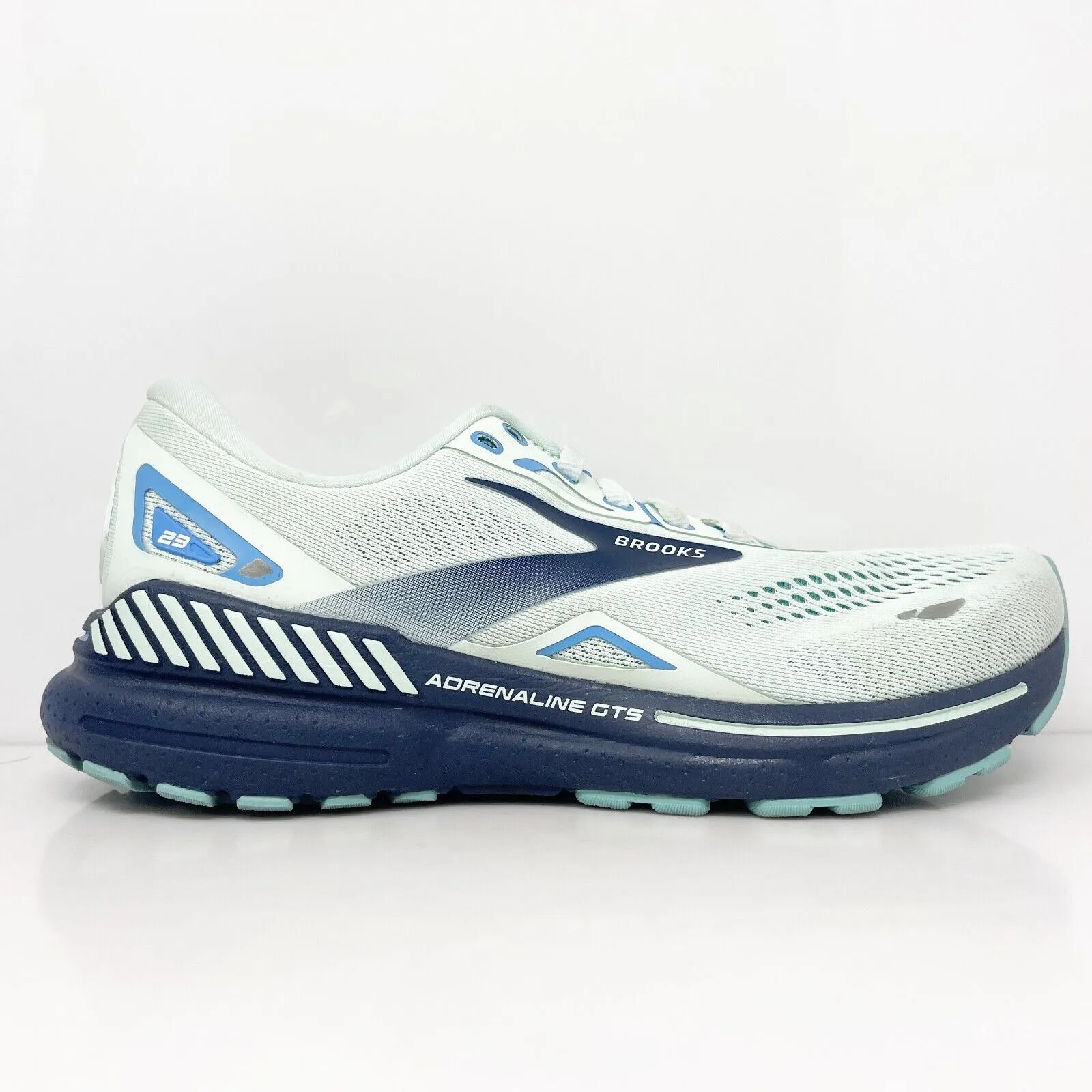 Brooks Womens Adrenaline GTS 23 1203811D471 Blue Running Shoes Sneakers Sz 8.5 D