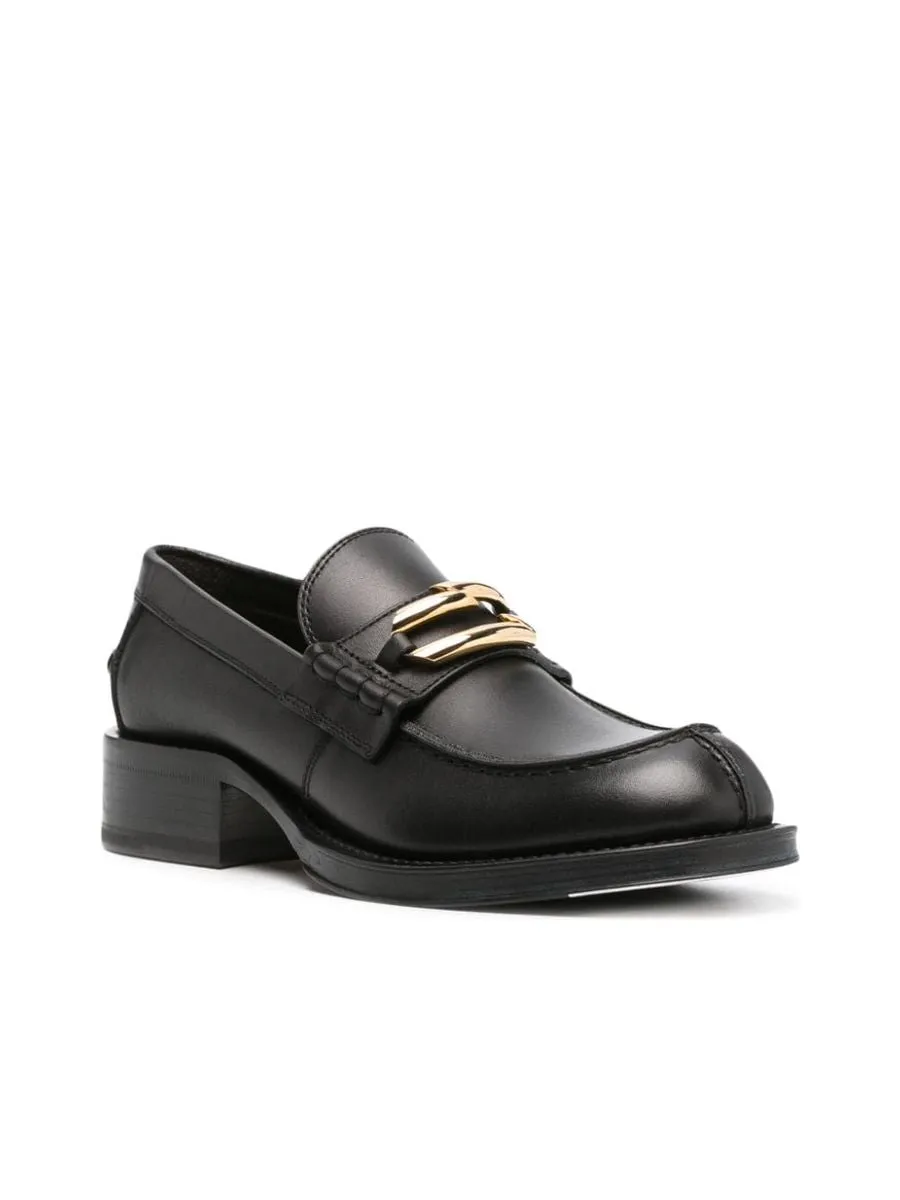 Buckled Leather Loafers