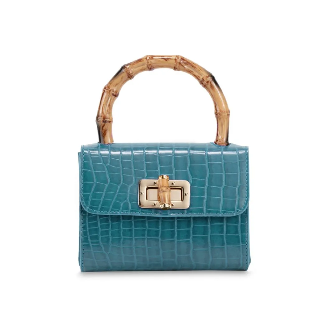 Campo Marzio Bamboo Mini Bag - Blue Jeans