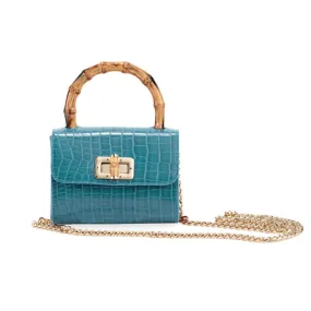 Campo Marzio Bamboo Mini Bag - Blue Jeans