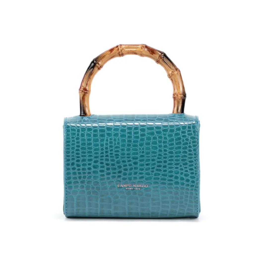 Campo Marzio Bamboo Mini Bag - Blue Jeans