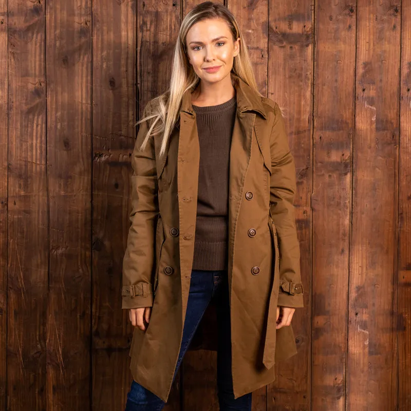 Cape Quarter Trench Coat Olive