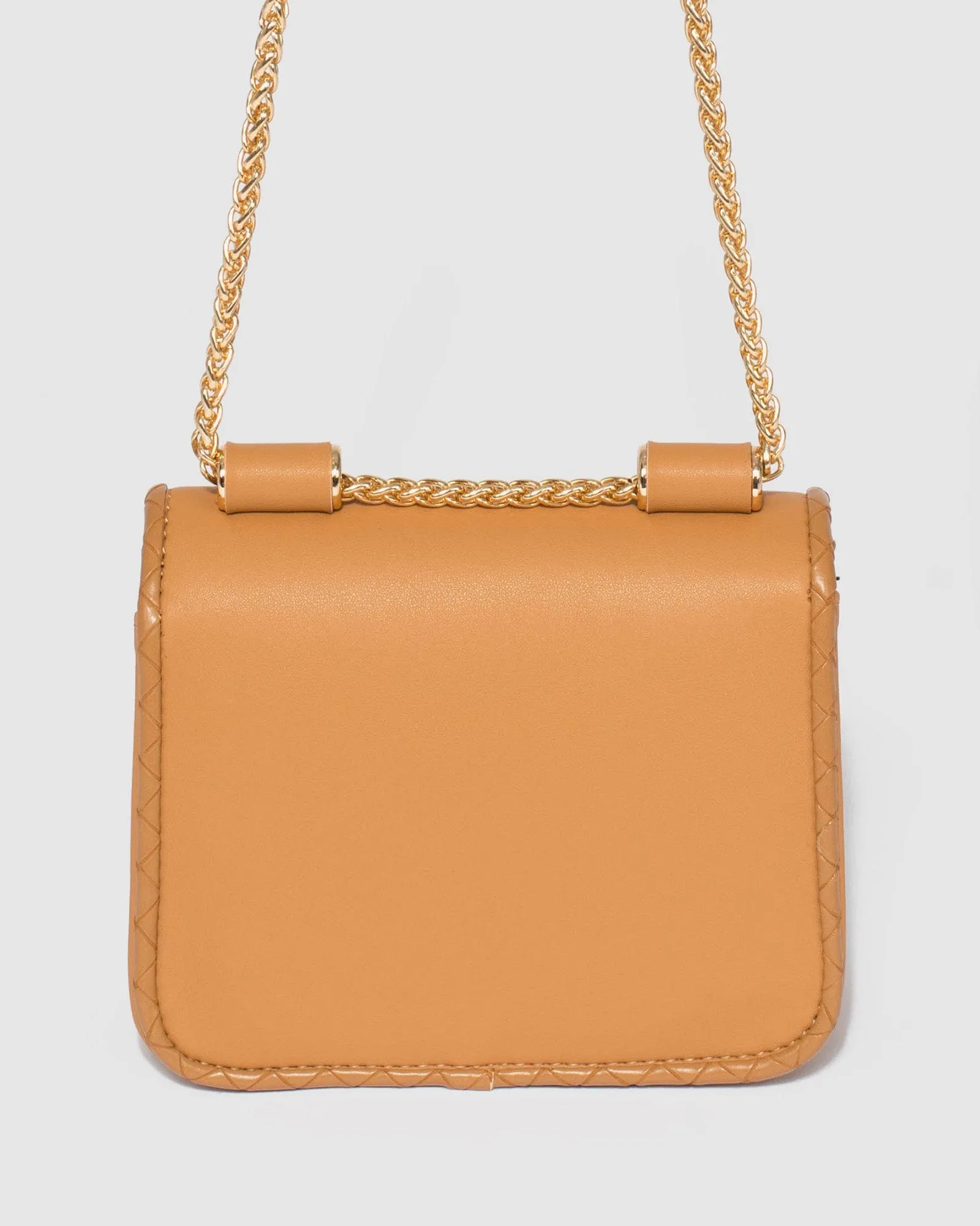 Caramel Tay Lock Crossbody Bag