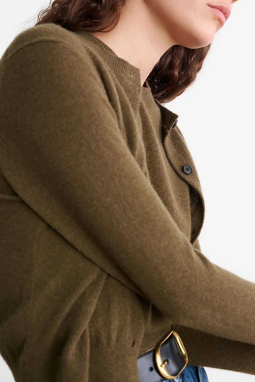 Cardigan March in Dark Moss