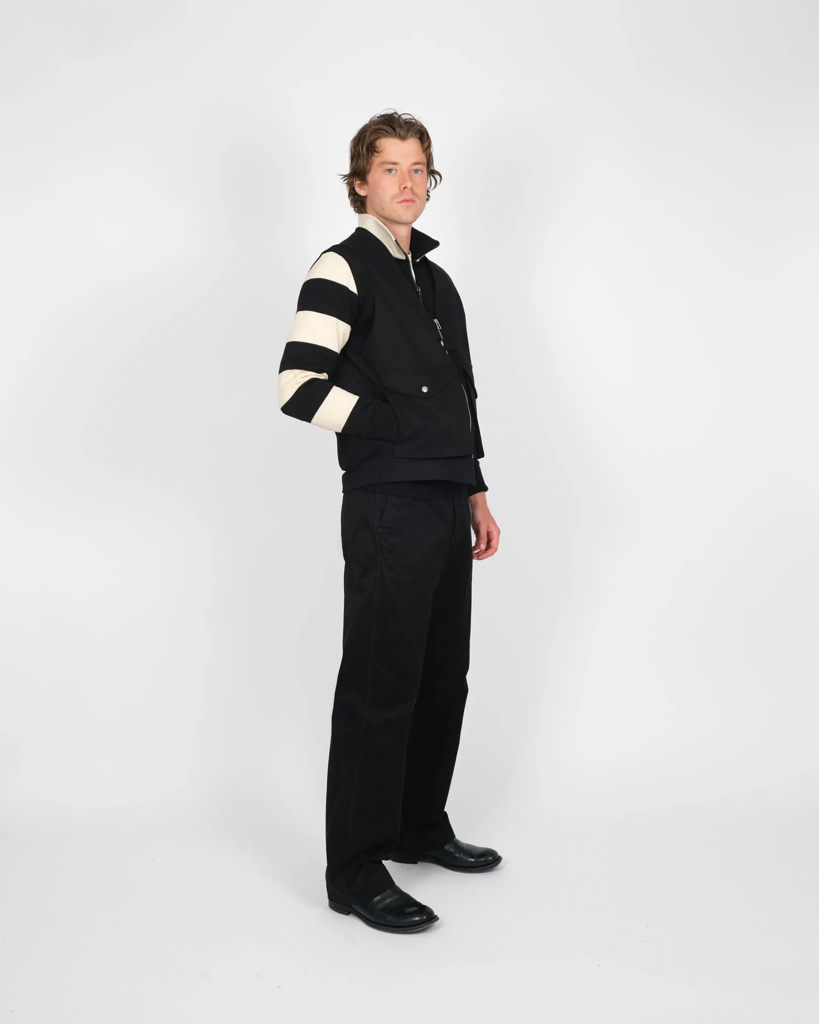 Cargo Vest - Black Denim