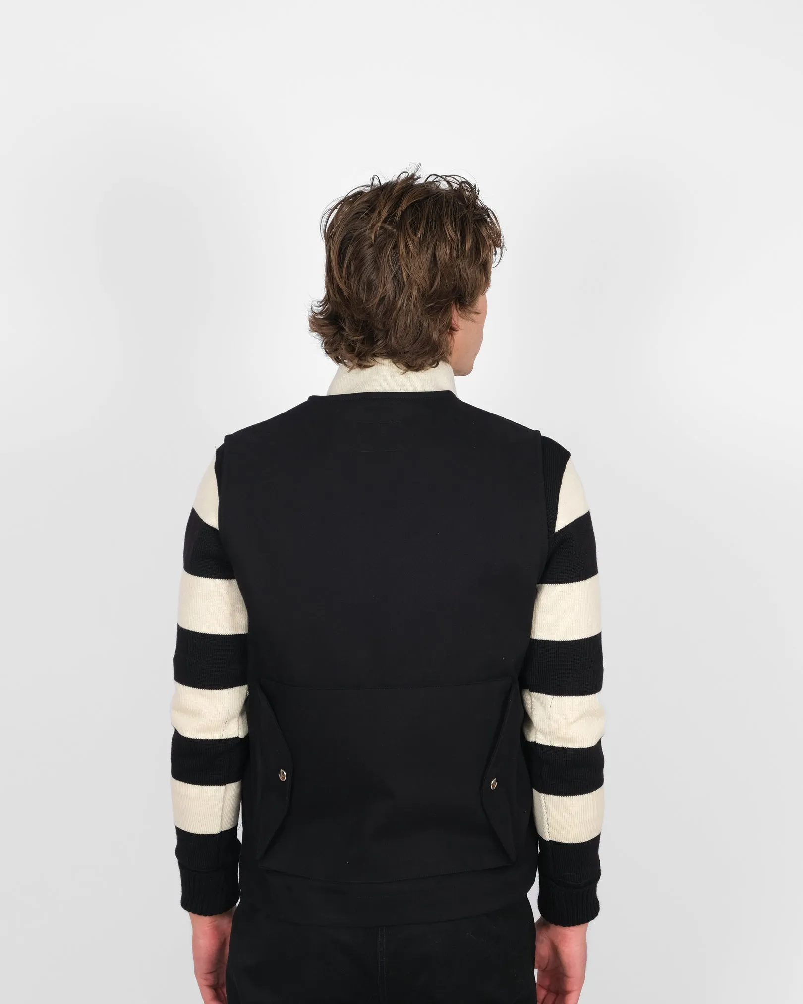Cargo Vest - Black Denim