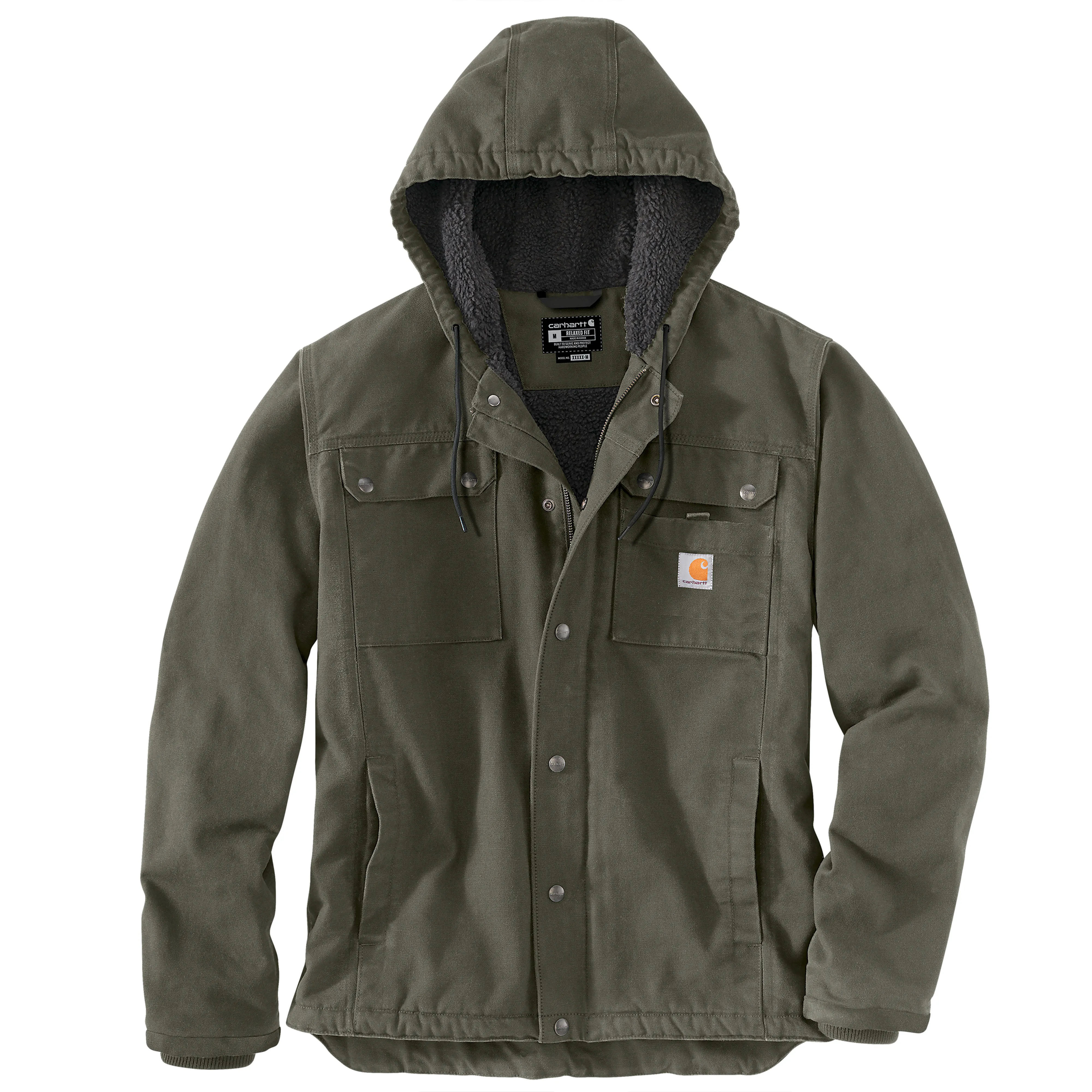 Carhartt Bartlett Relaxed Fit Sherpa-Lined Utility Jacket Moss Green