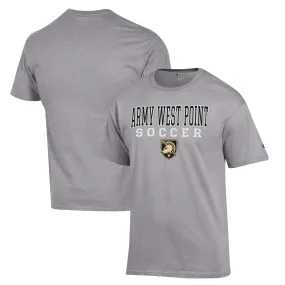 Champion Army Black Knights Gray Soccer Stack Logo T-Shirt