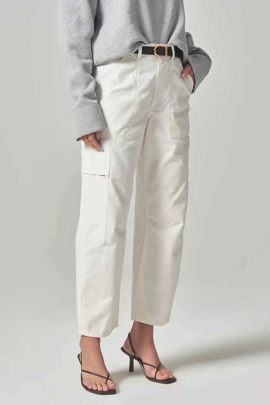 CITIZENS OF HUMANITY MARCELLE LOW SLUNG CARGO JEANS IN PASHMINA