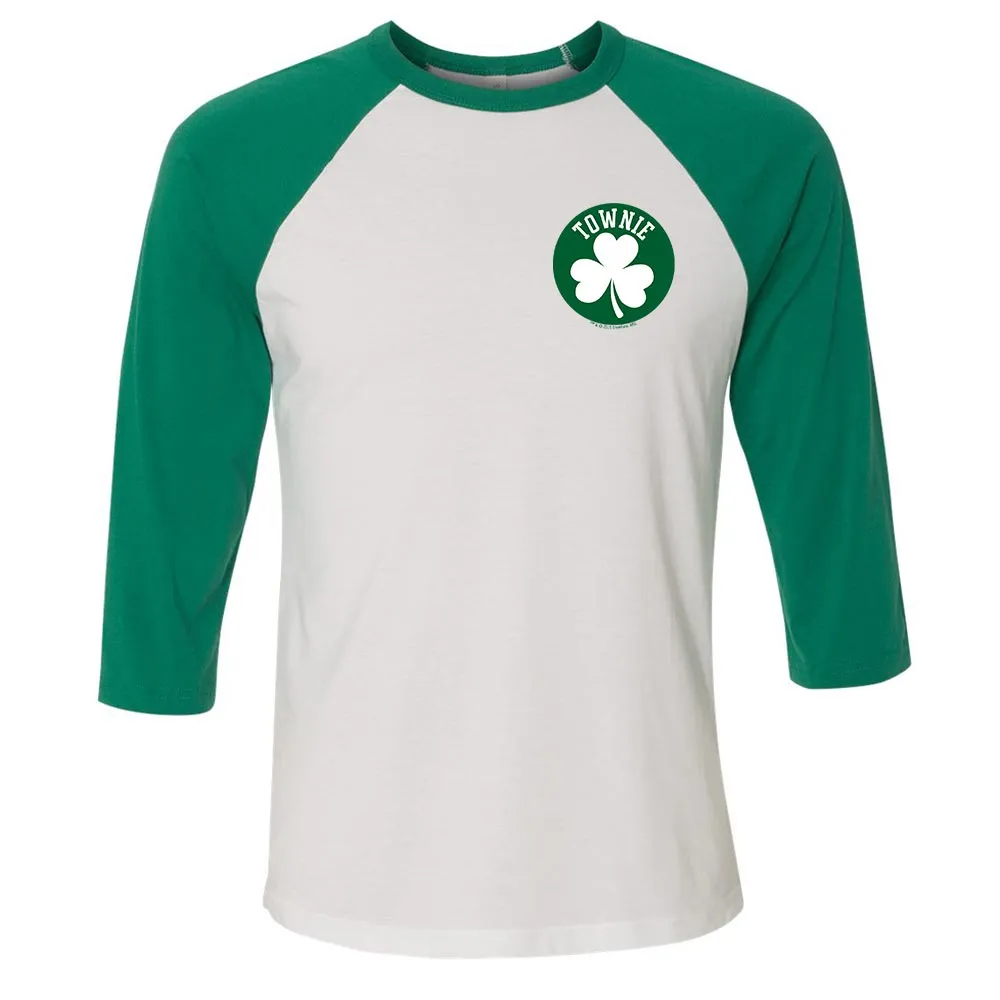 City on a Hill Shamrock Townie 3/4 Sleeve Baseball T-Shirt