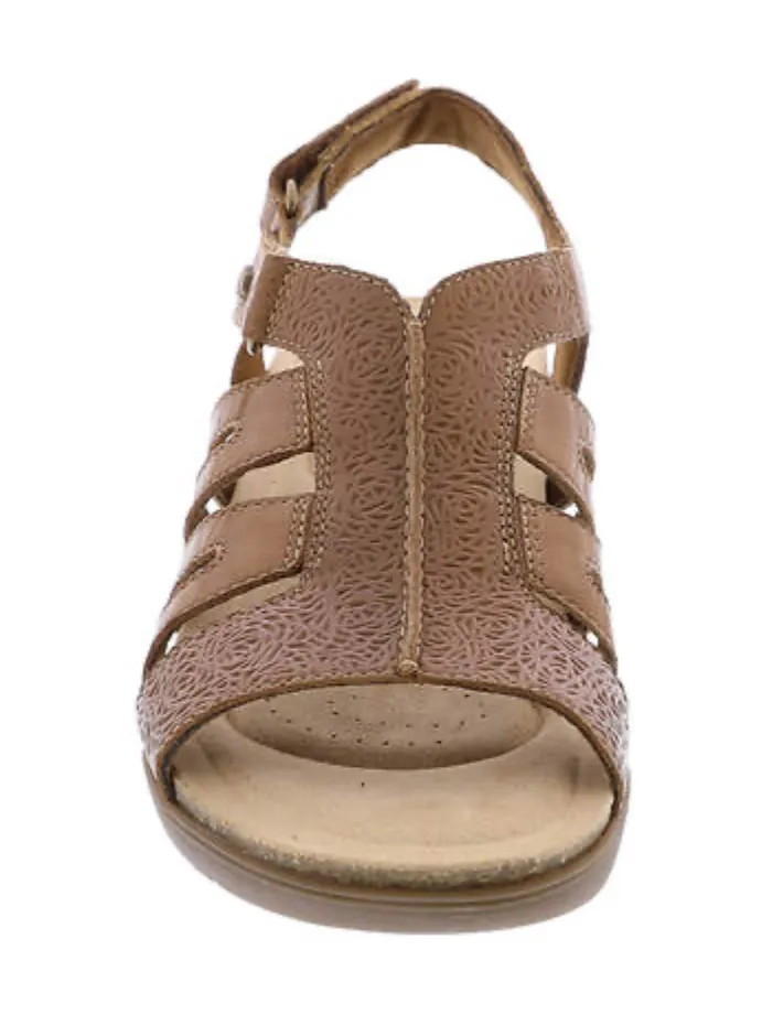 CLARKS APRIL BELLE TAN LEATHER