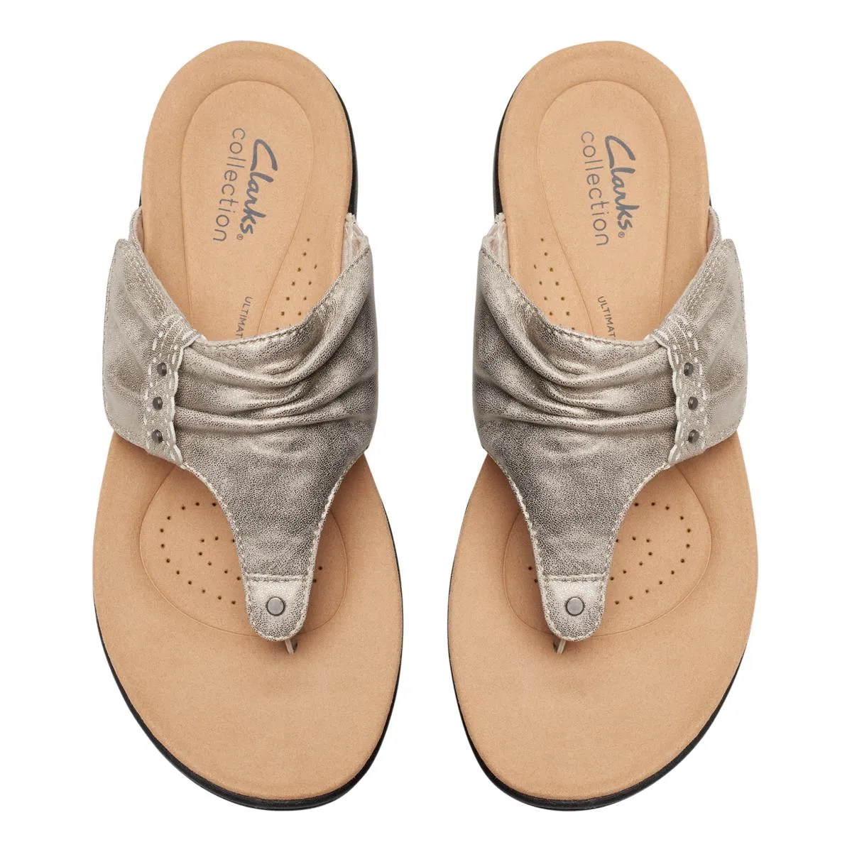      Clarks Collection Laurieann Arla Leather Toe-Post Sandal     