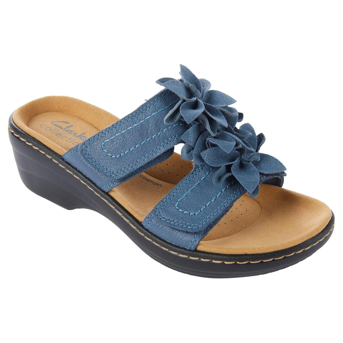      Clarks Collection Merliah Raelyn Leather Wedge Sandal     