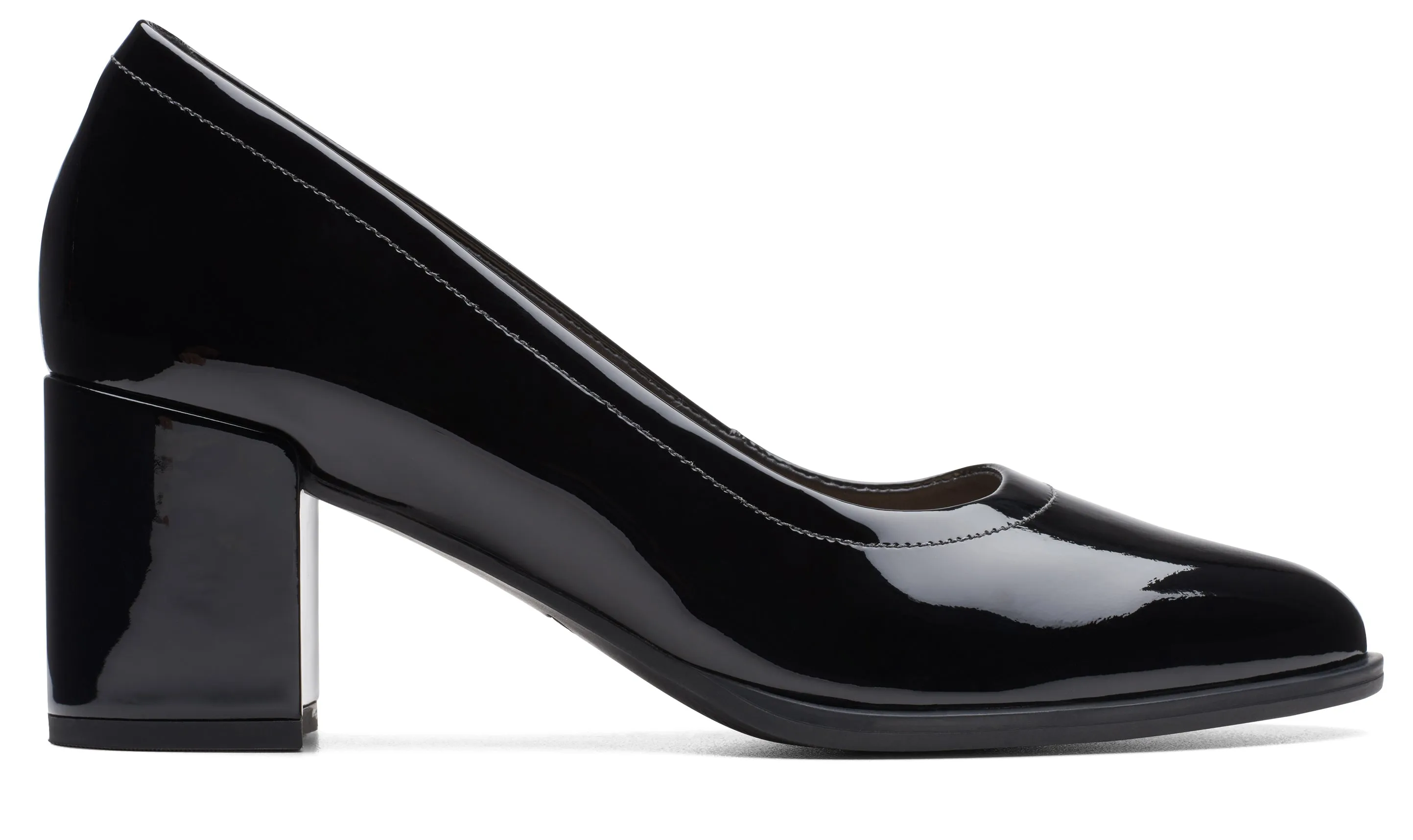 Clarks Freva55 Court Patent Black