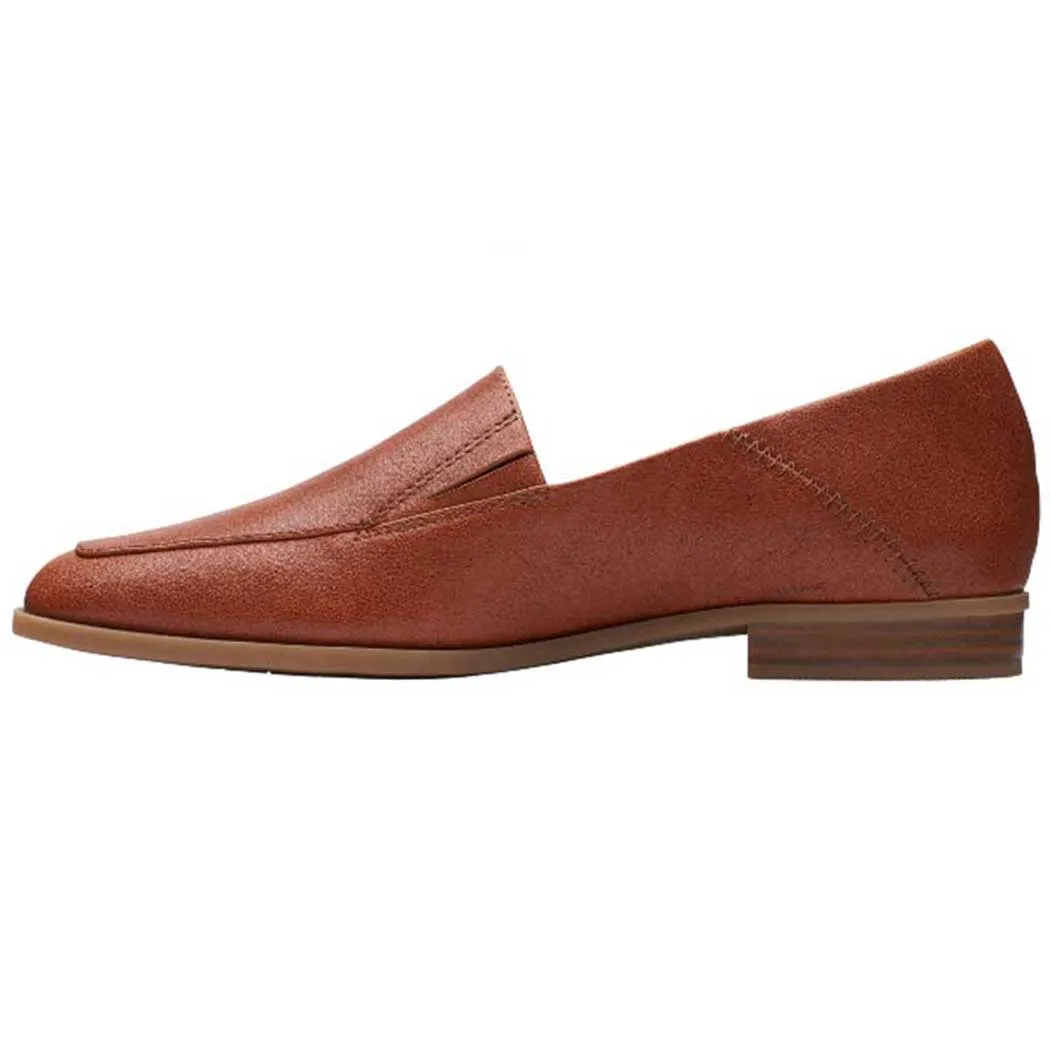 Clarks Sarafyna Freva Loafer Dark Tan Leather (Women's)