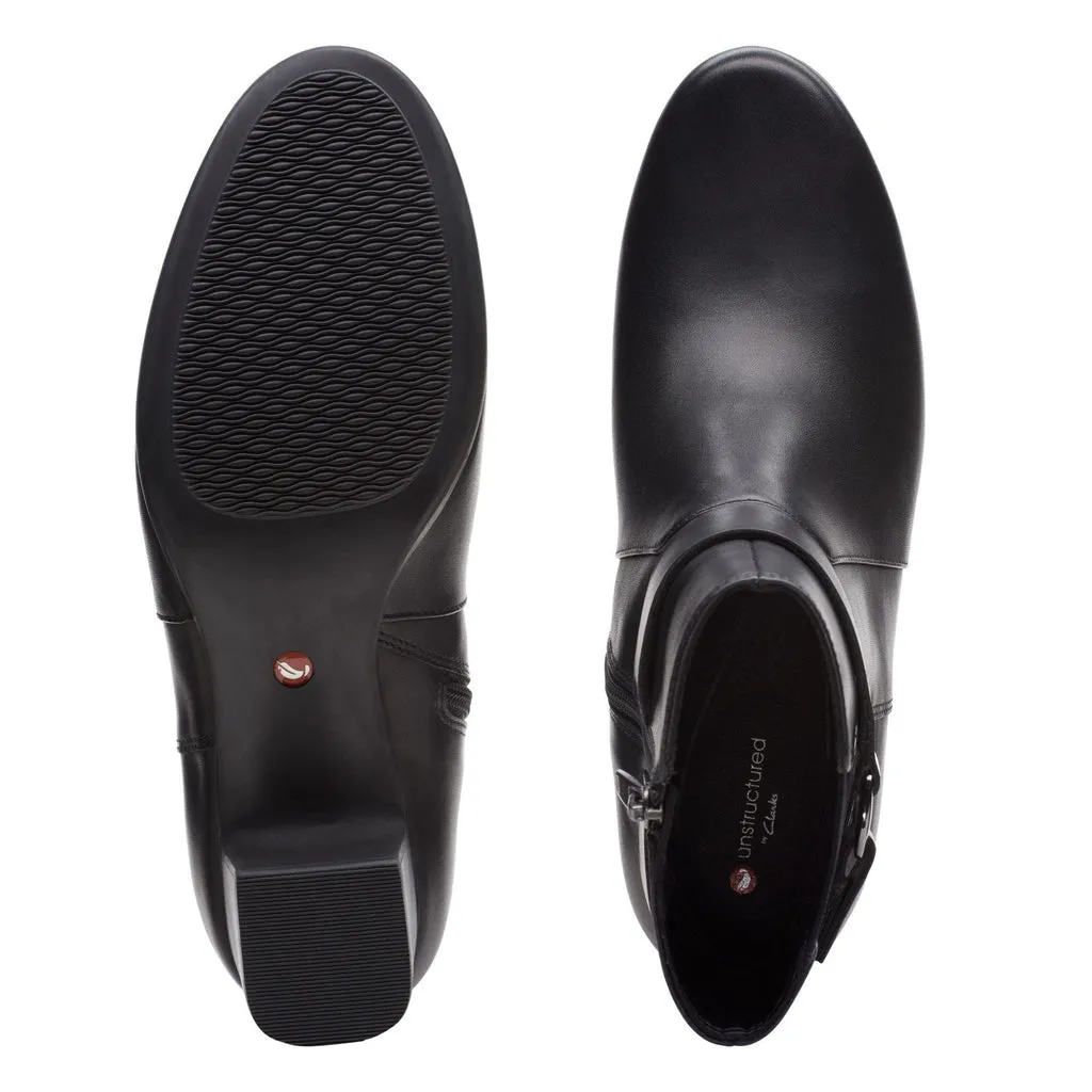 Clarks Un Damson - Black Leather
