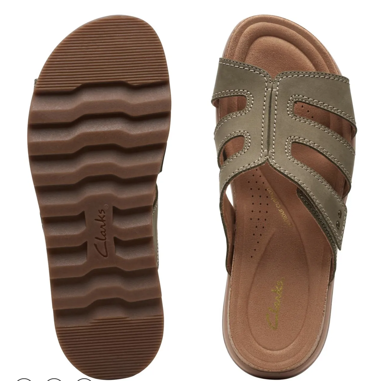 CLARKS YACHT CORAL IN OLIVE NUBUCK