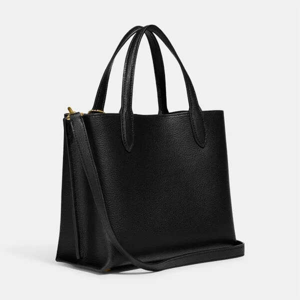 Coach Polished Pebble-Grain Willow 24 Tote Bag