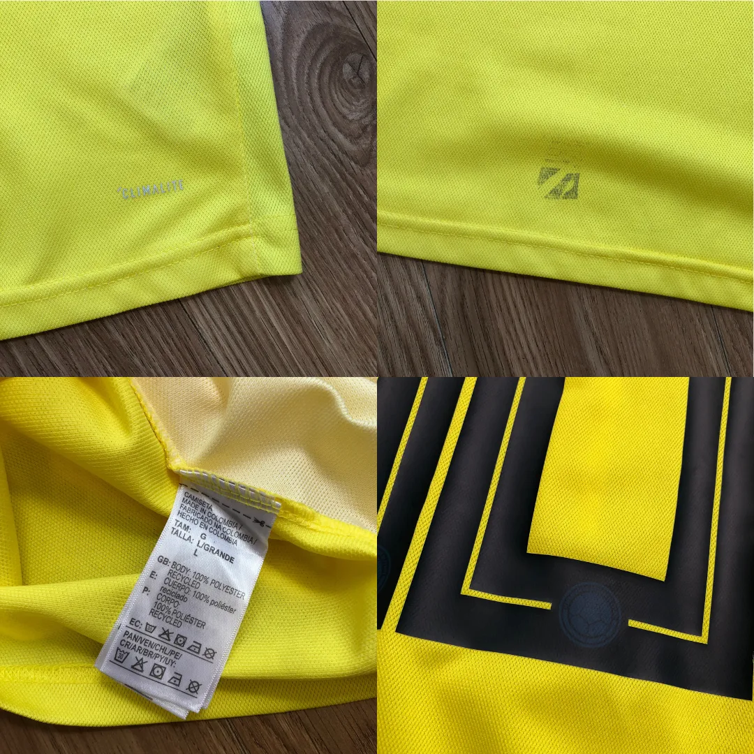 Colombia James 2018 Original Adidas Home Football Shirt Large