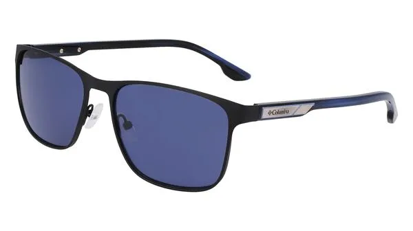 Columbia C126S 004 Sunglasses Men's Matte Black/Blue Rectangle Shape 60-18-150