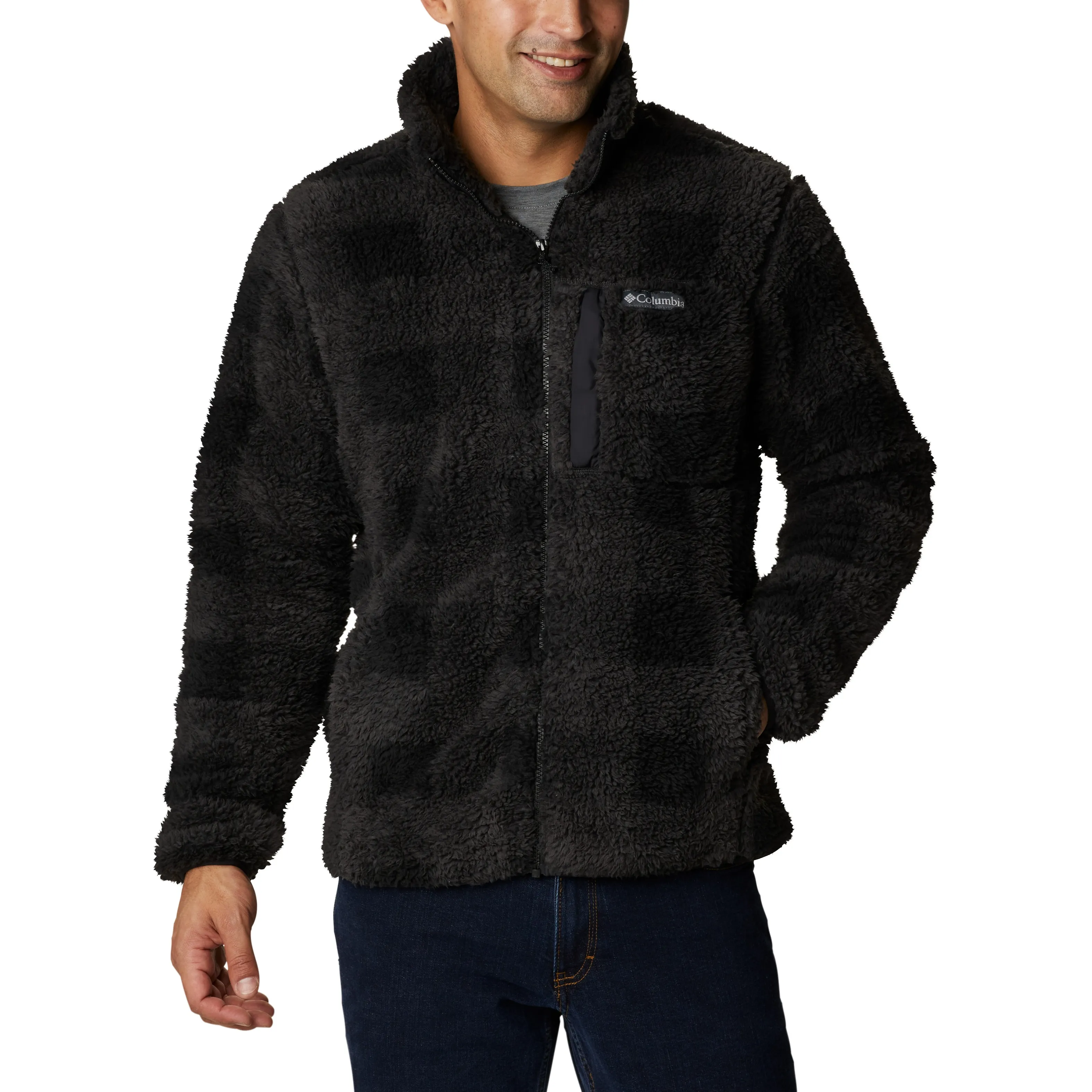Columbia Men's Winter Pass Print Fleece Full Zip Black Check | Buy Columbia Men's Winter Pass Print Fleece Full Zip Bl