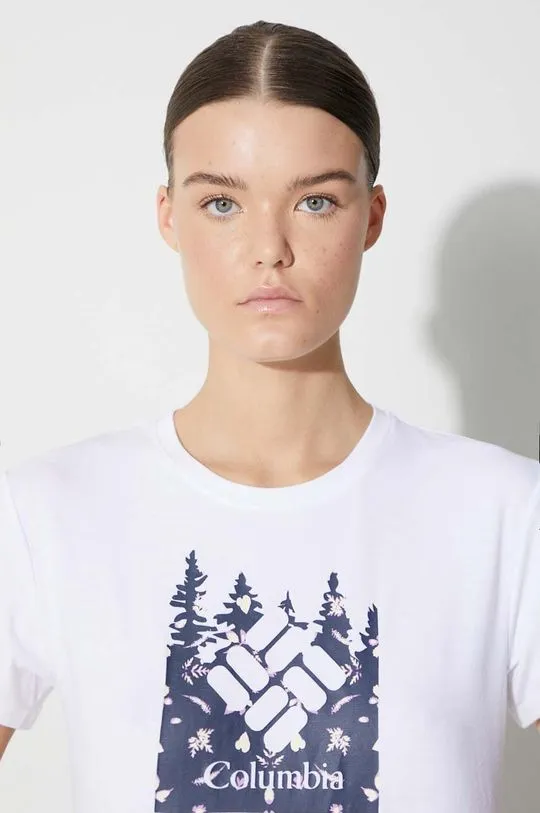 Columbia sports t-shirt Sun Trek white color