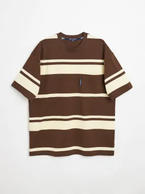 Comme des Garçons Homme Striped T-shirt Brown / Cream