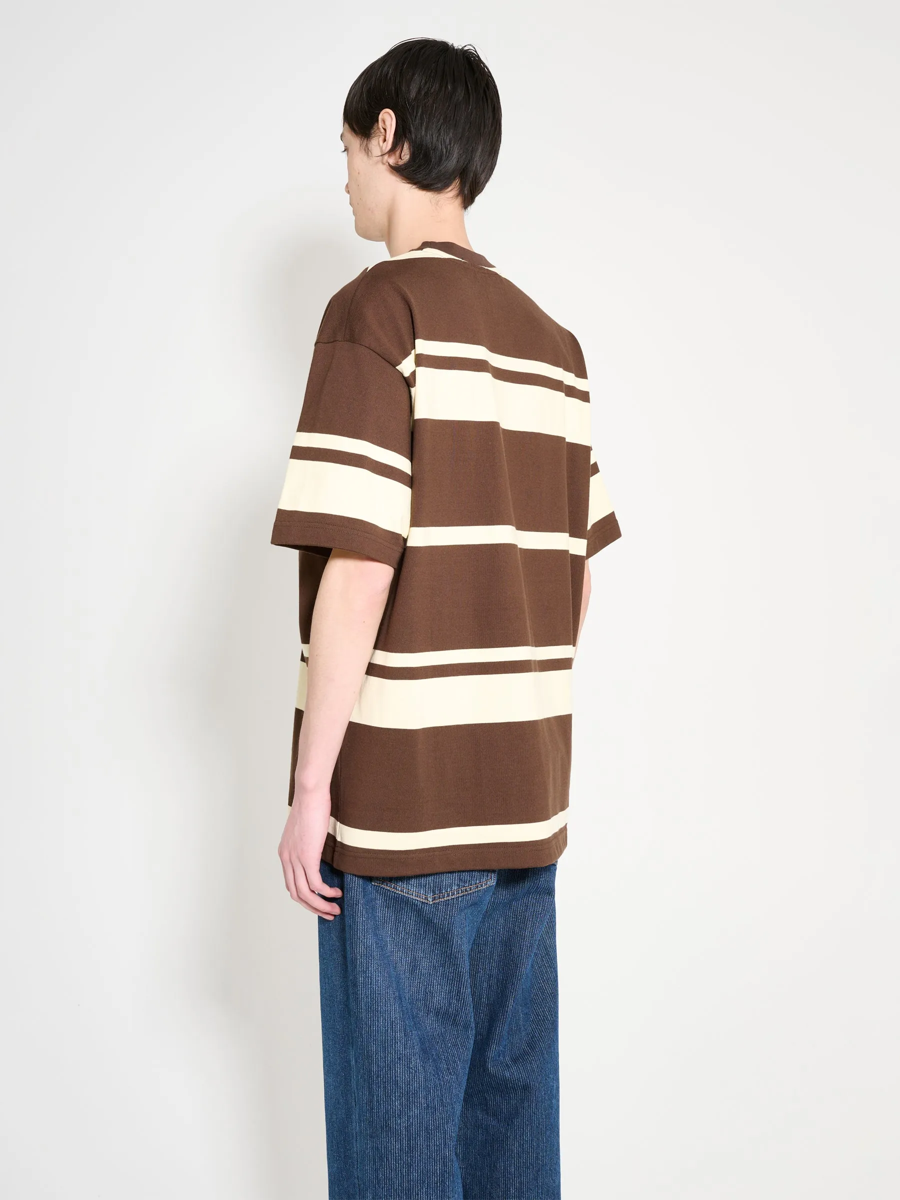 Comme des Garçons Homme Striped T-shirt Brown / Cream