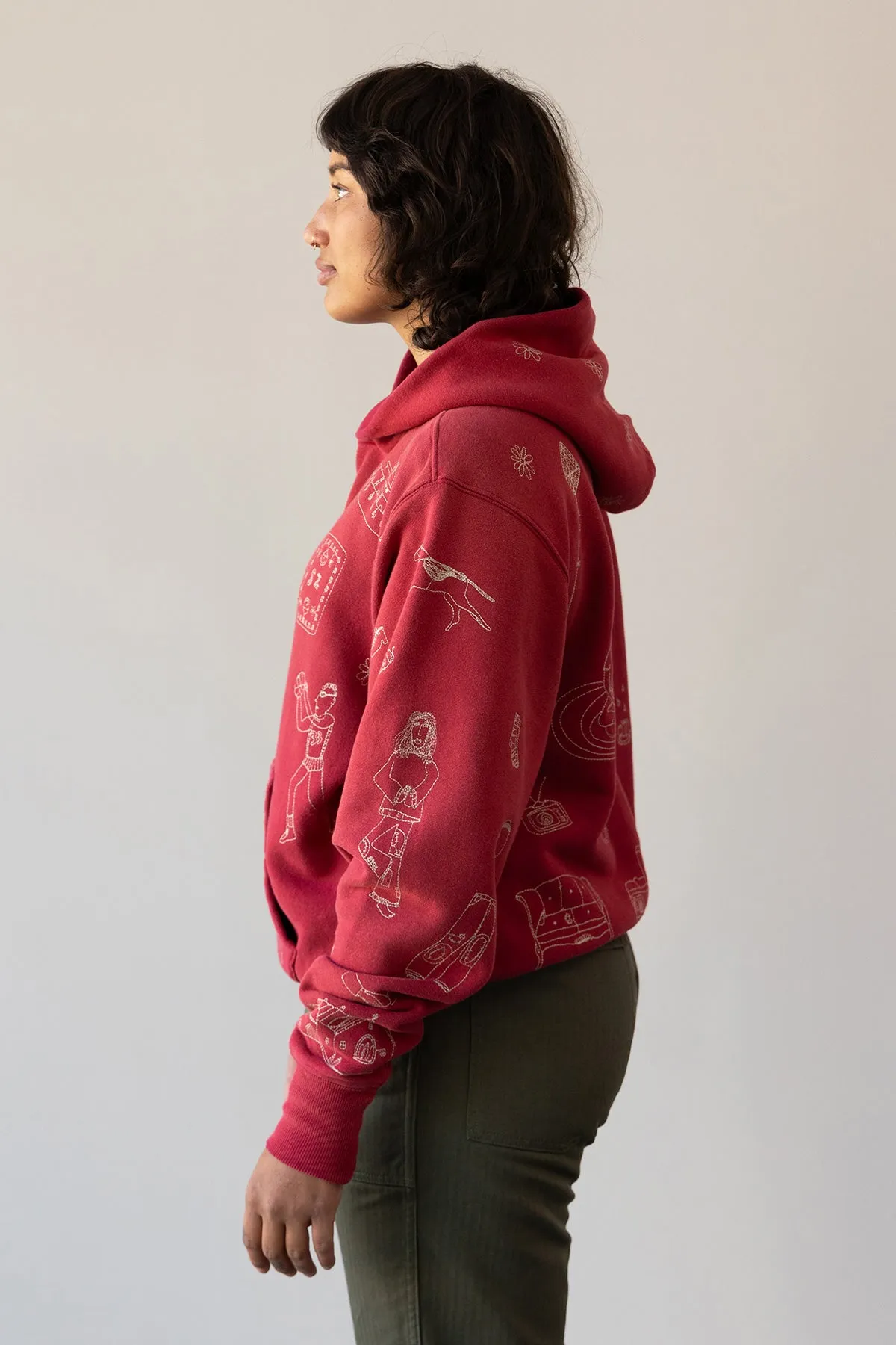 Commune Hoodie - Vintage Red