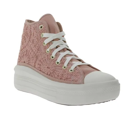 Converse Chuck Taylor All Star Move Baskets montantes pour femme avec logo brodé A03951C Rose