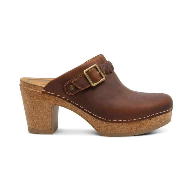  Corey Heeled Clog in Brown CLOSEOUTS  