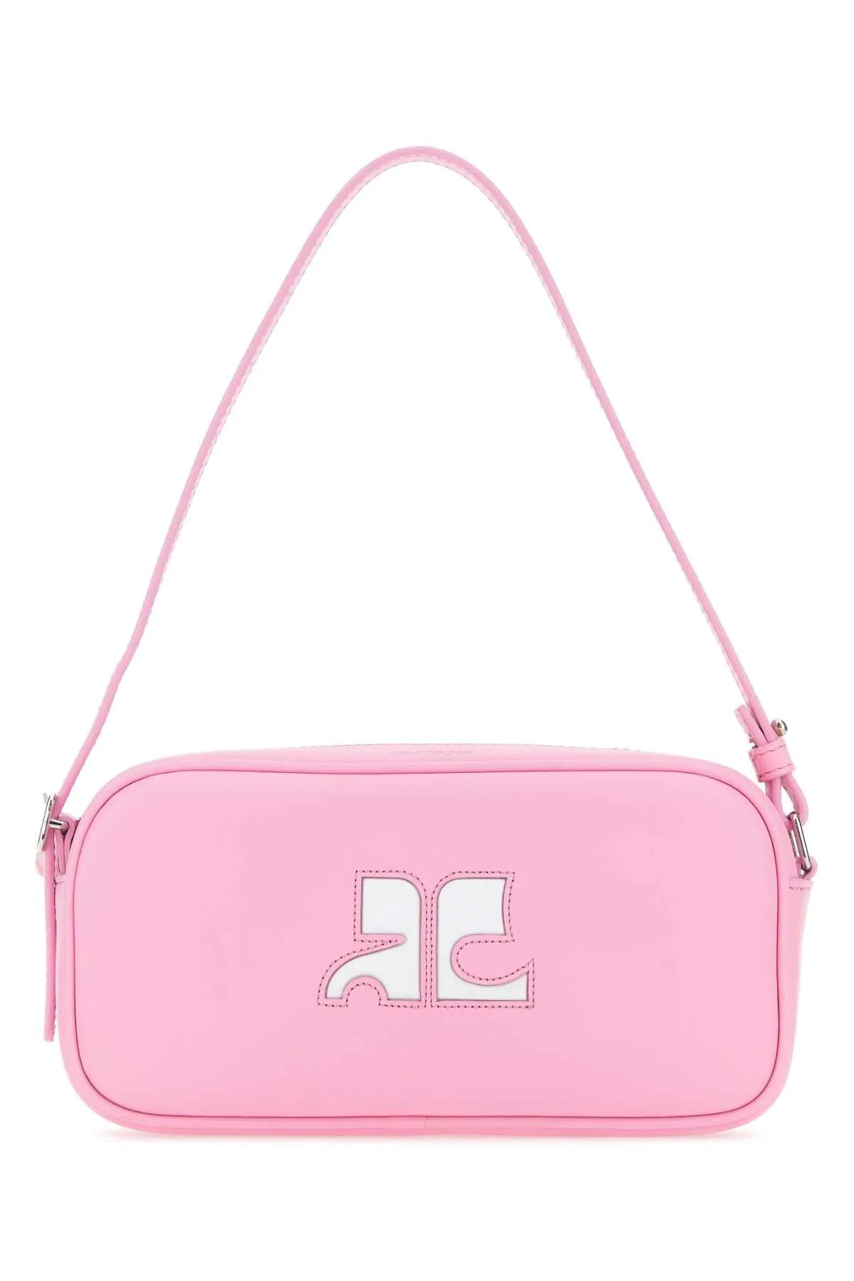 Courreges Pink Leather RDition Shoulder Bag