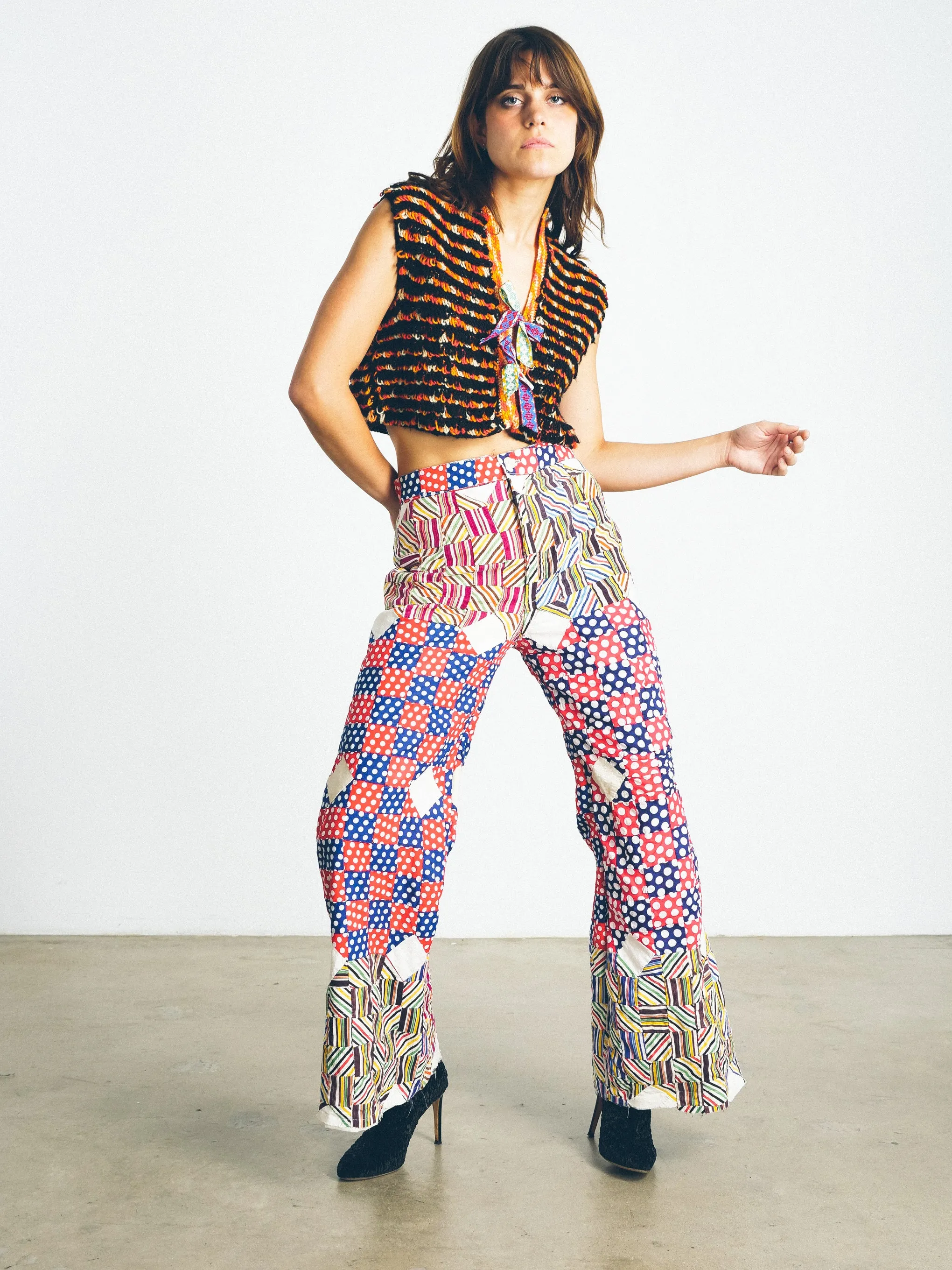 Cropped Loop Knit Vest