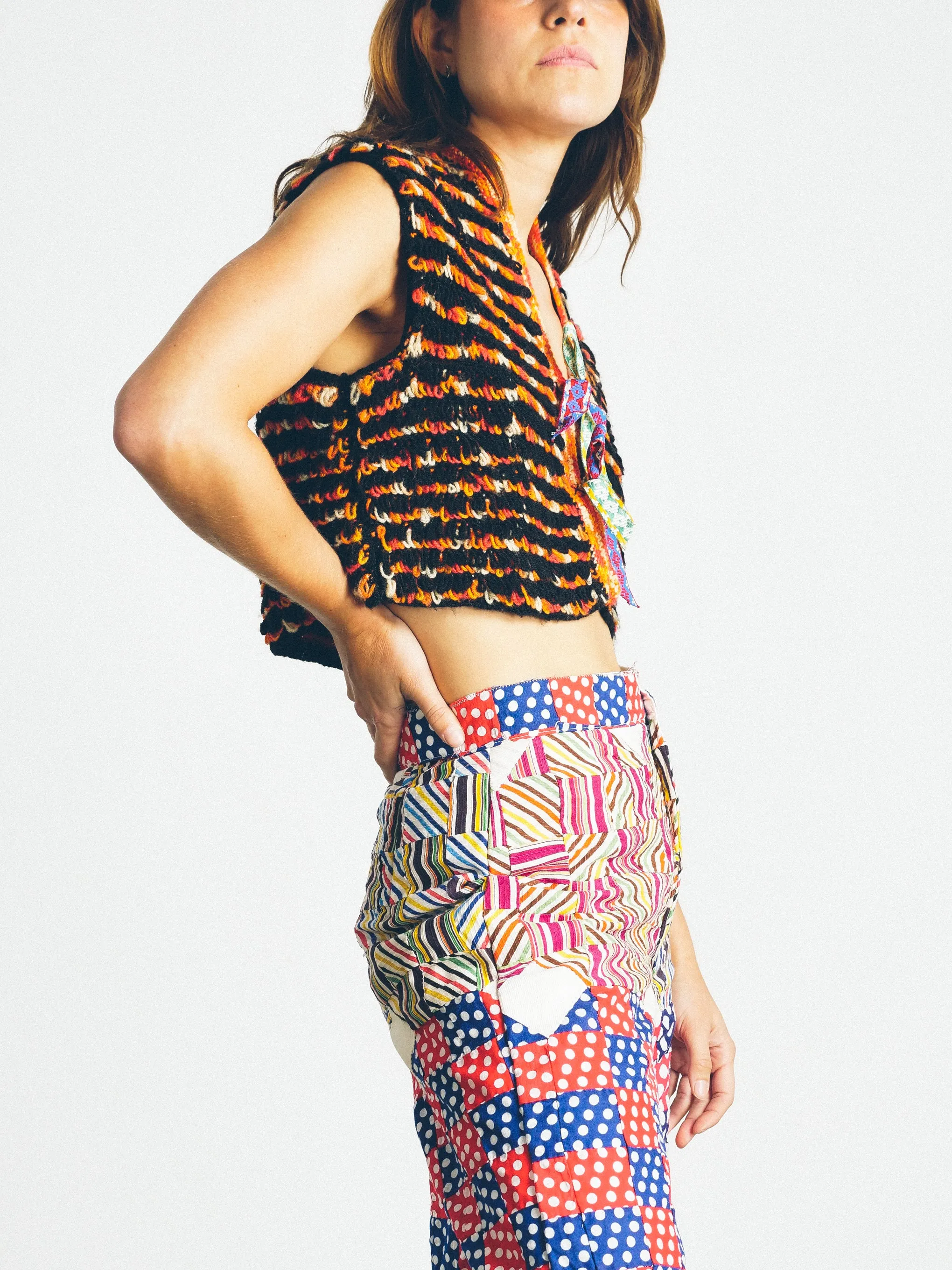 Cropped Loop Knit Vest