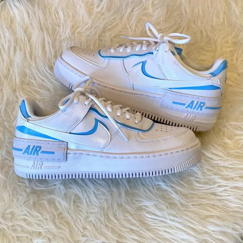 Custom Blue Nike Air Force Ones