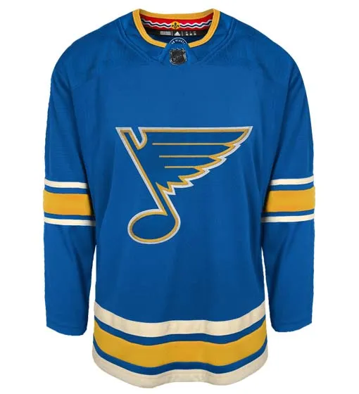 Customizable St Louis Blues Adidas Primegreen Authentic NHL Hockey Jersey     