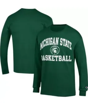 Cutter & Buck Men's NCAA Michigan State Spartans Basketball Icon Long Sleeve T-Shirt