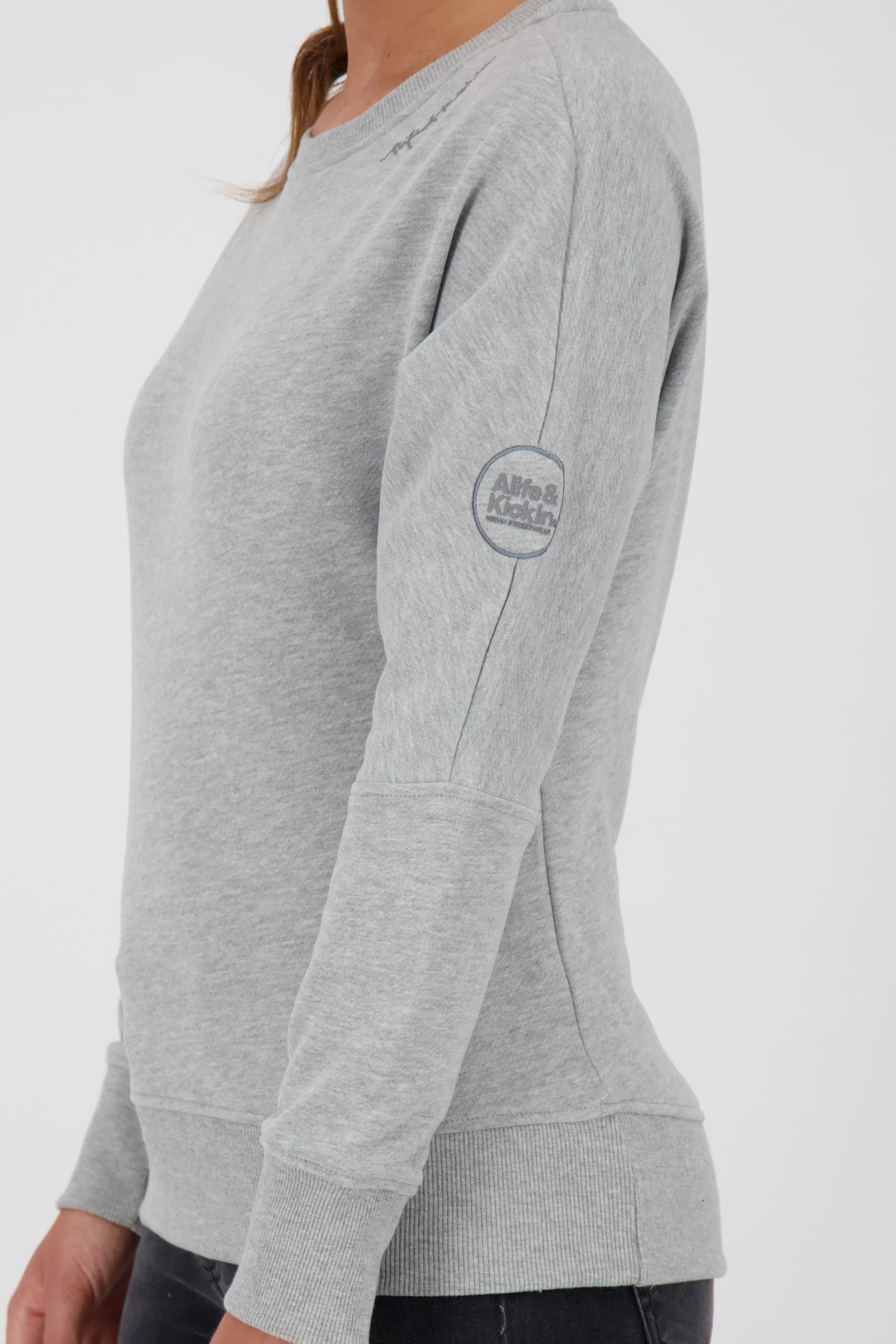 DalaAK A Damen Sweater-Lssig, farbenfroh, perfekt für den Alltag Grau