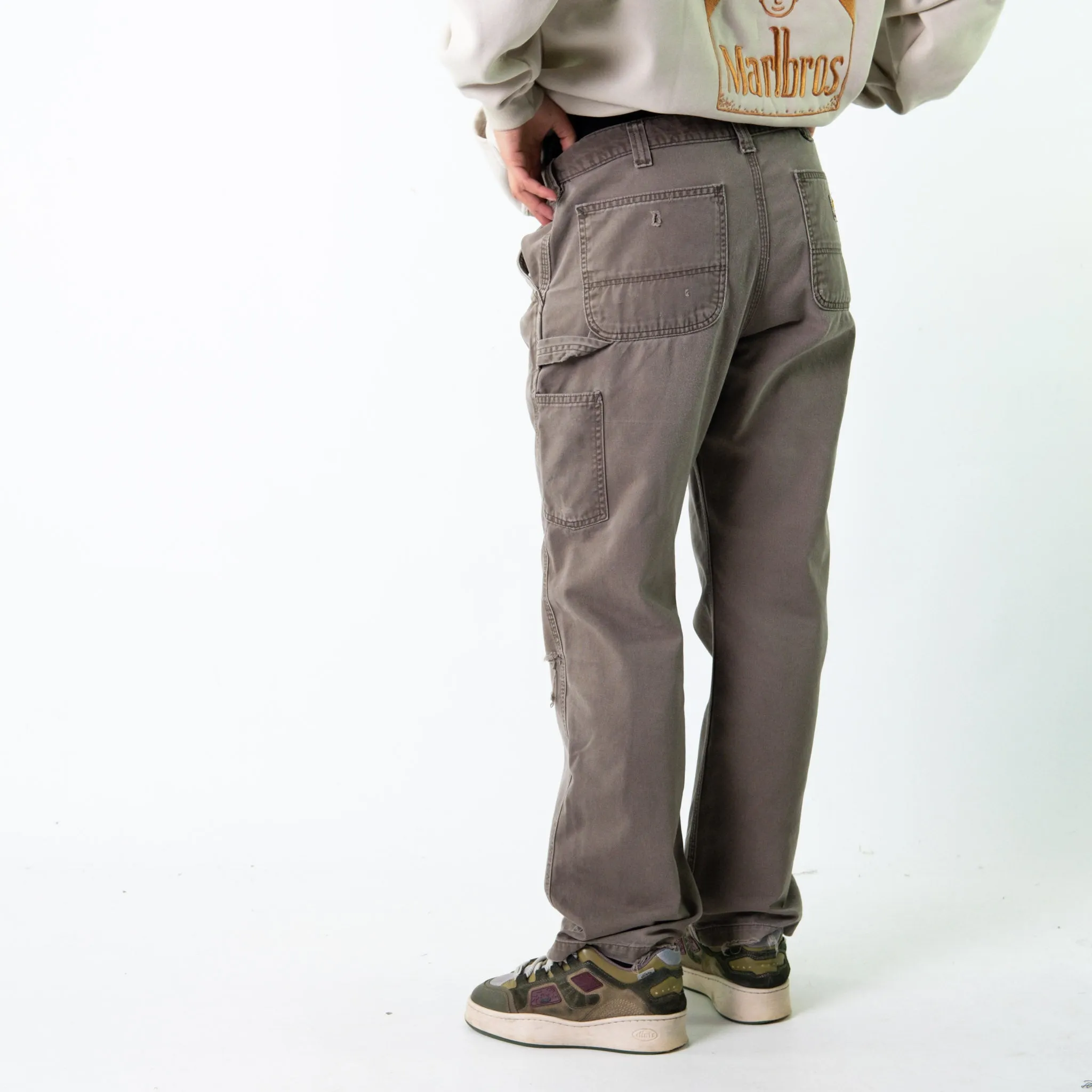 Dark Grey 90s Carhartt  Cargo Skater Trousers Pants Jeans (32x30)